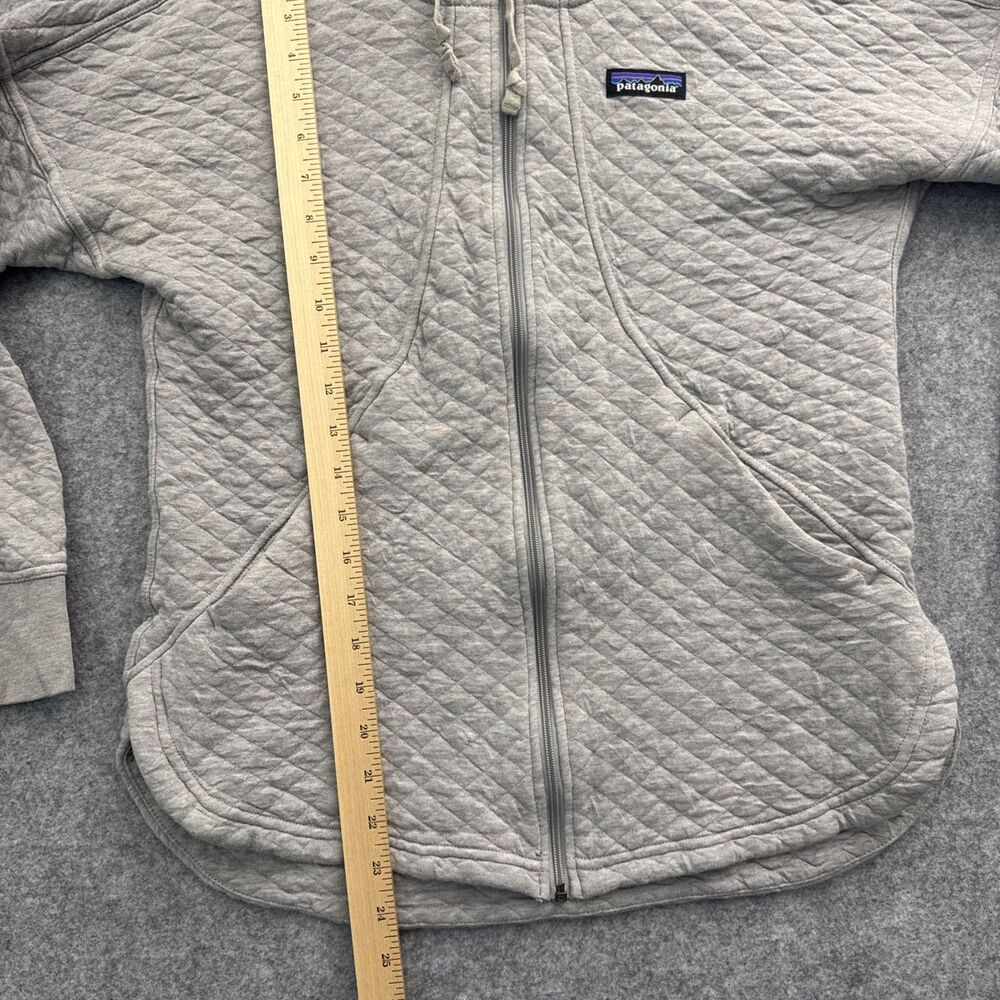 Patagonia Women's Organic Cotton Quilt Hoody Jacket Gray Size S - Picture 6 of 10